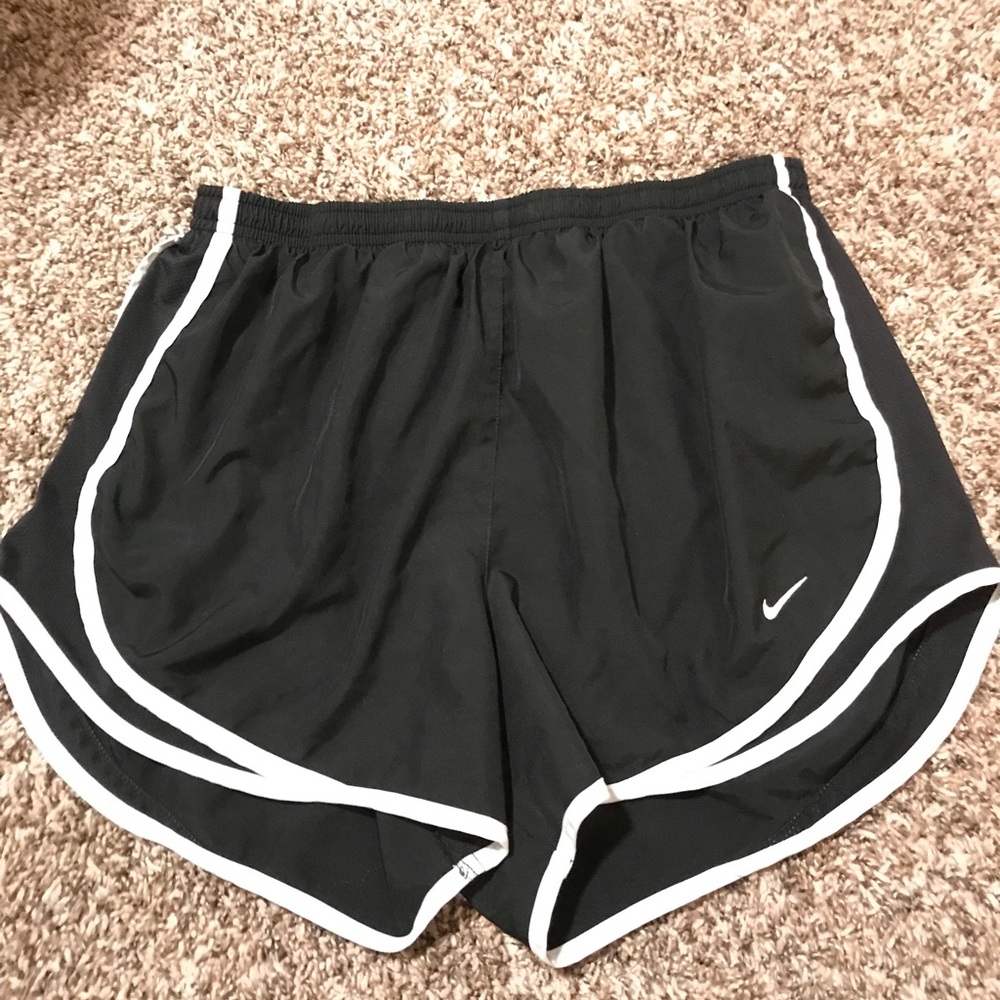 Black and white nike shorts